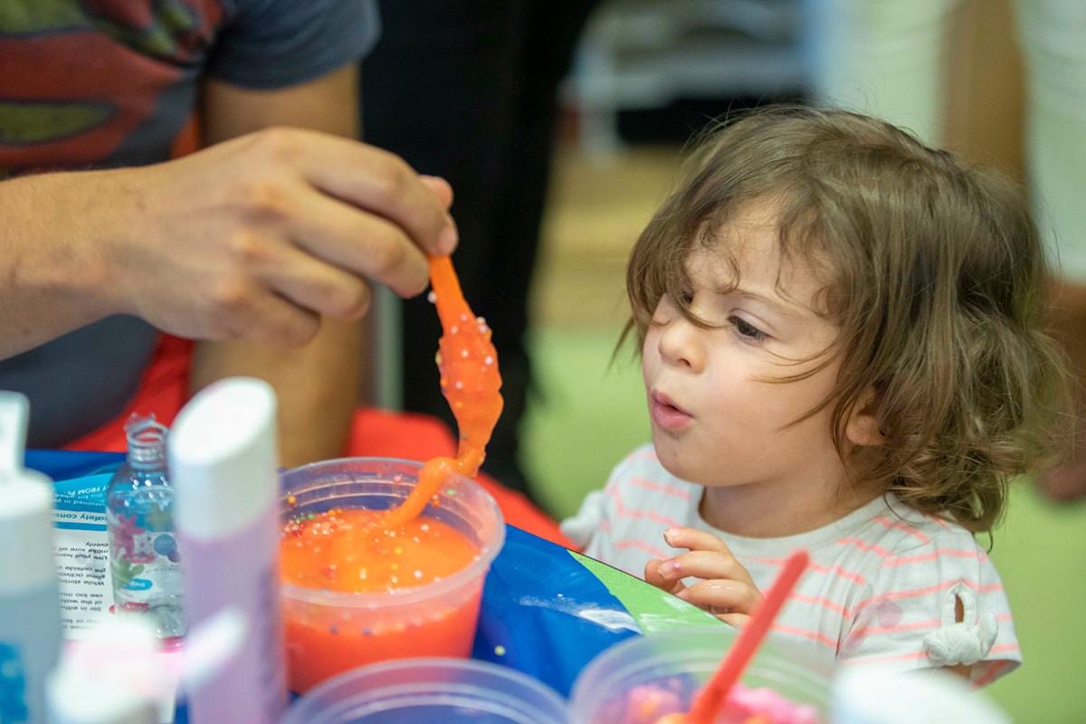 HSN Slime event,, Johns Hopkins All Children’s Hospital. Karina Garcia. Child Life.